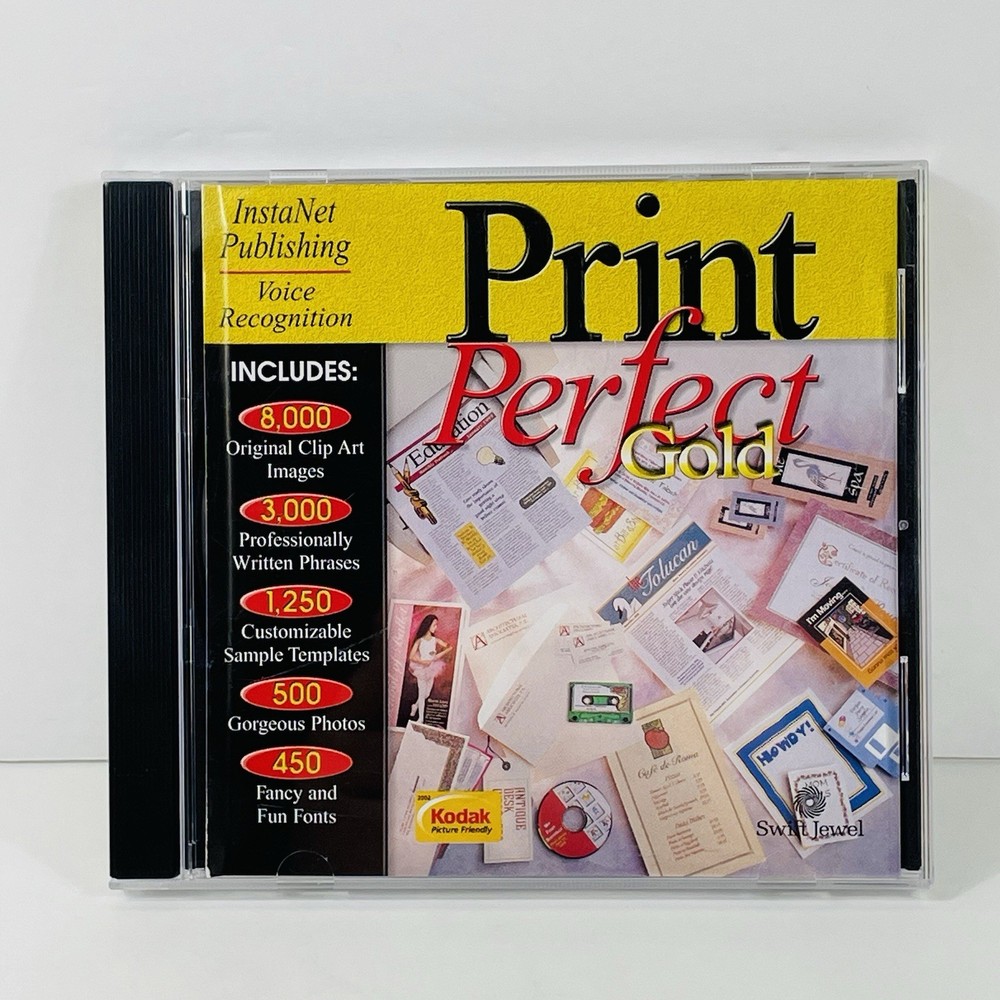 Print Perfect Gold 1999 Desktop Publishing Software for Windows PC