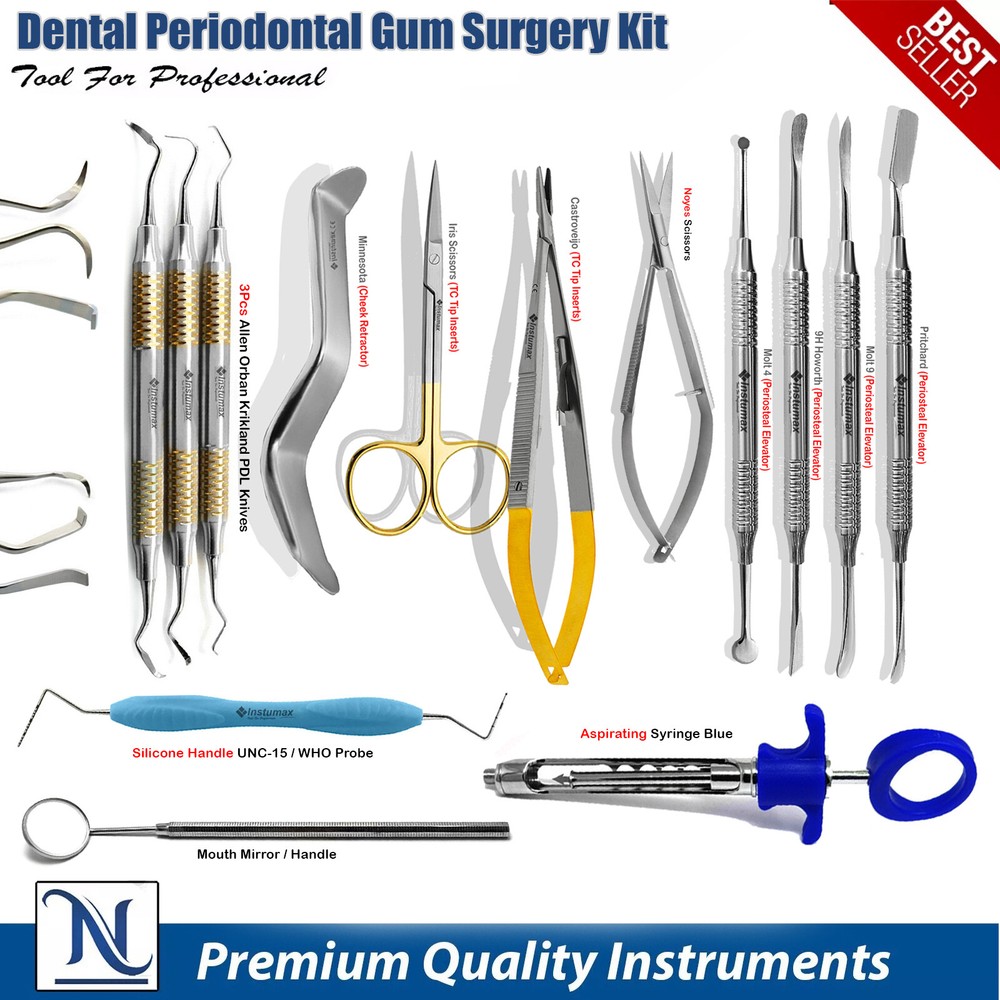 Dental Instruments Gum Surgery Periodontal Gingivectomy Elevators Forceps