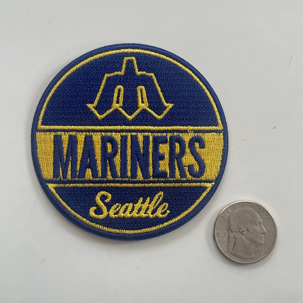 Seattle Mariners Vintage embroidered iron on patch 3" x 3" MLB