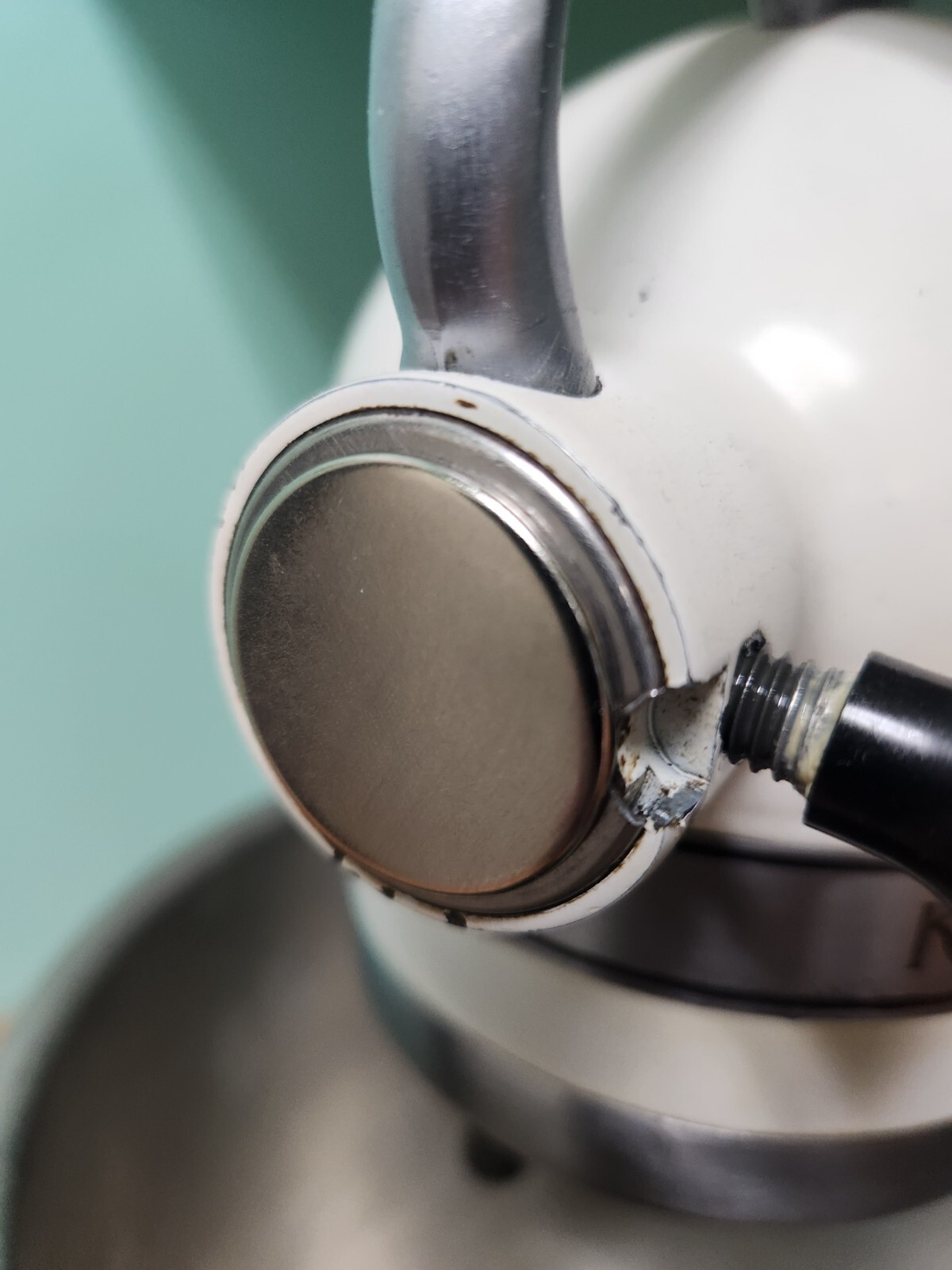 Vintage KitchenAid Hobart Mixer Attachment Hub Cap Cover, Hole Plug Button - EUC