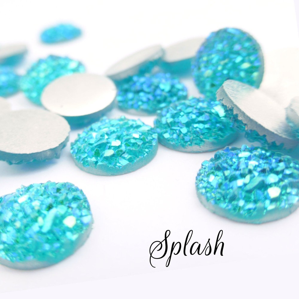 10 x Splash AB - 12mm Druzy