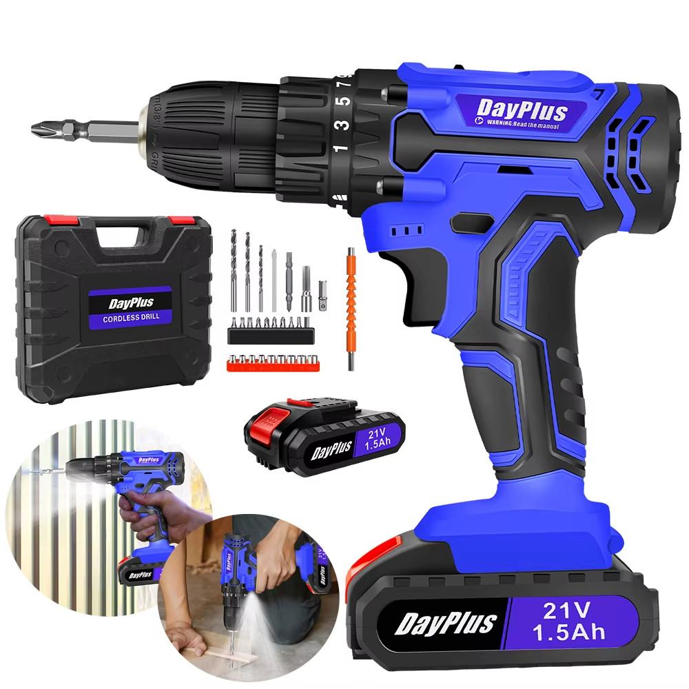 45Nm Cordless Drill & Electric Screwdriver Kit with LED Light