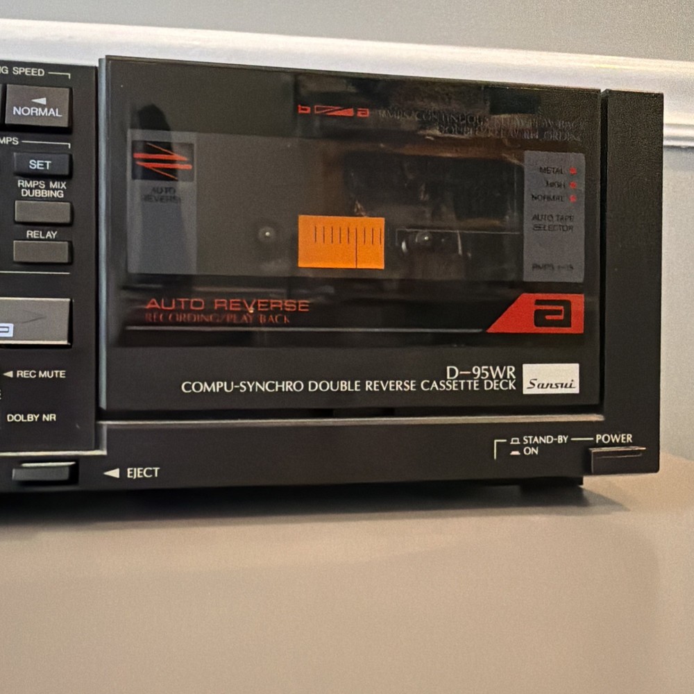 Sansui D-95WR Compu-Synchro Double Reverse Cassette Deck - Works!