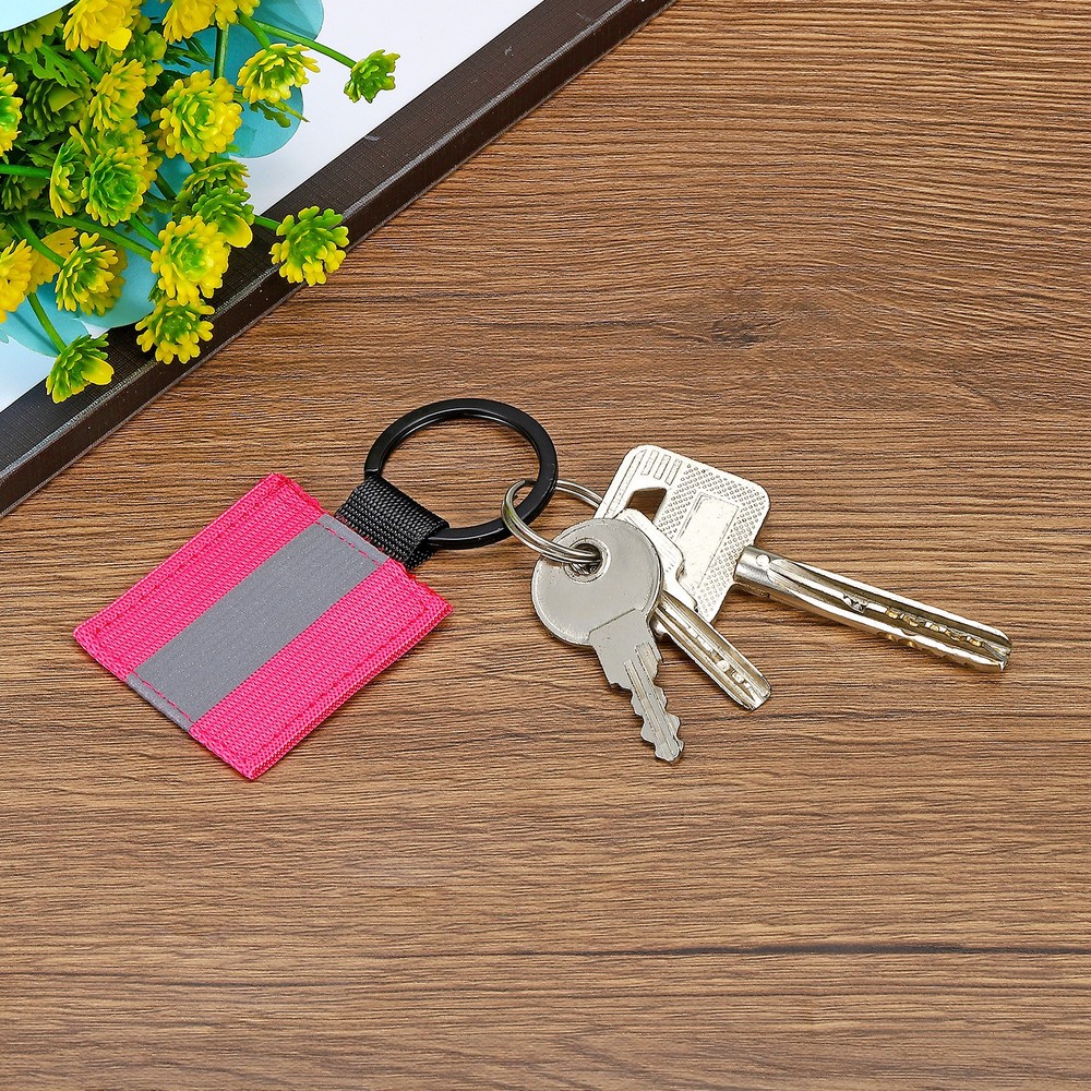 6 Pcs Reflective Keychain Tags, Reflective Zipper Pulls, Purple