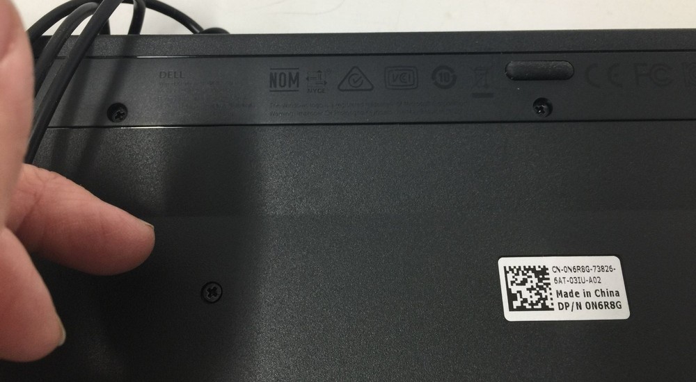 Slim Black DELL Wired Keyboard - Preowned