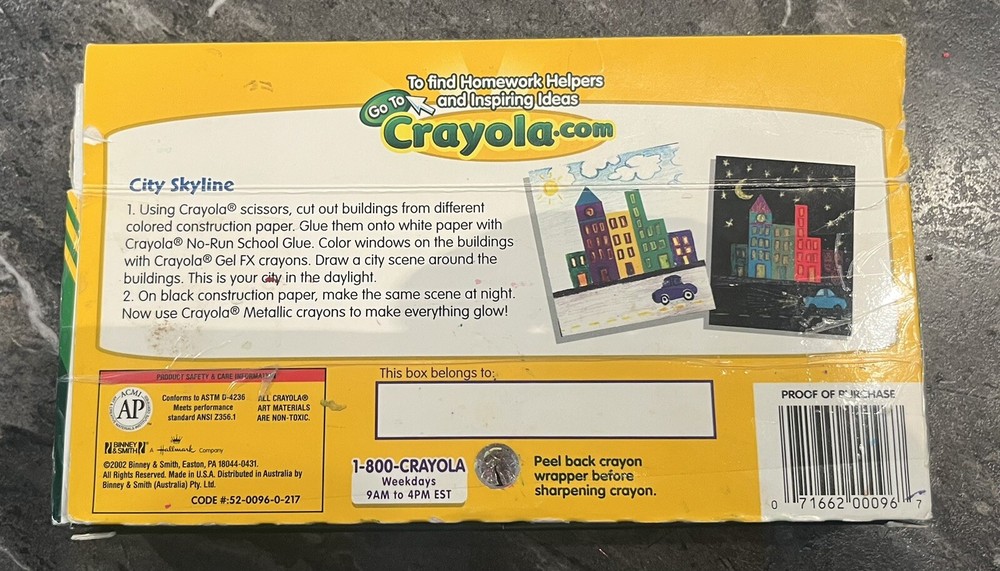 Crayola crayons 2002 built-in sharpener 69 Count