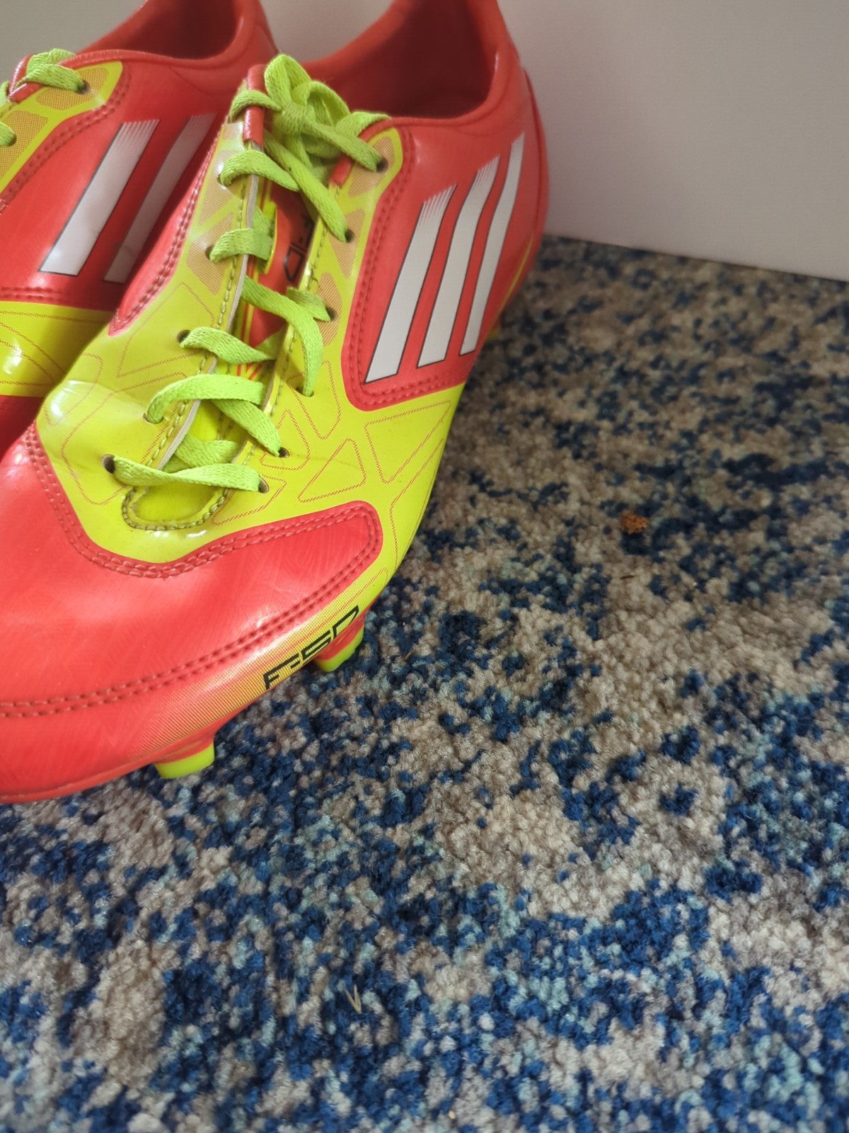 Adidas F50 Adizero HG US 7.5 Outdoor Soccer Cleats V24790 Orange And Yellow Nice