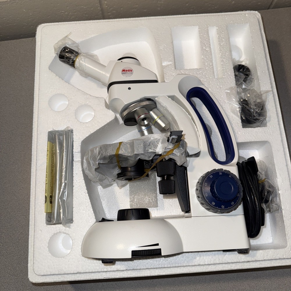 Motic Instruments M3604-3 Microscope. Swiftline with LED LIGHT. READ