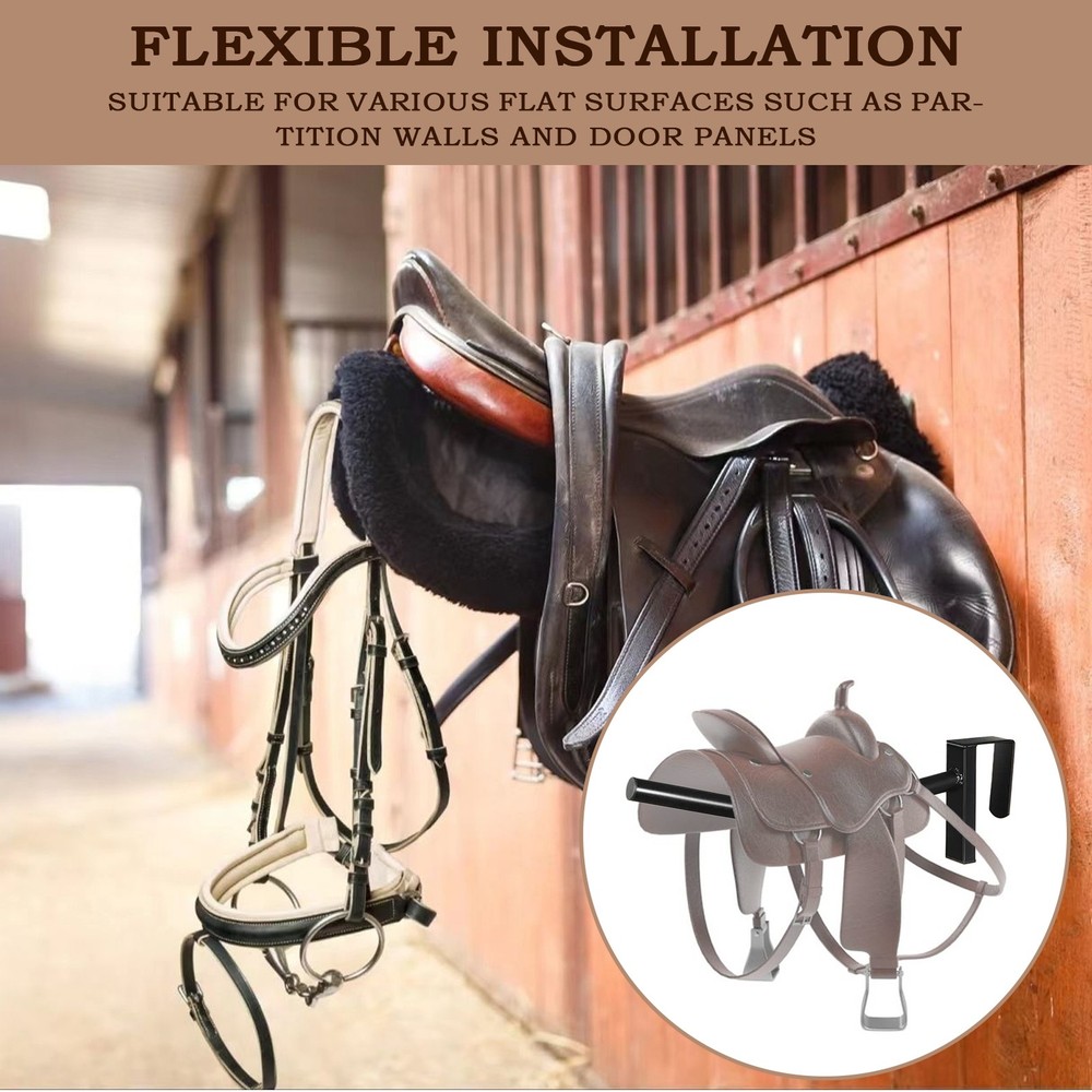 Wall Mount Saddle Rack Wall Mounted Saddle Storage Space-Saving
