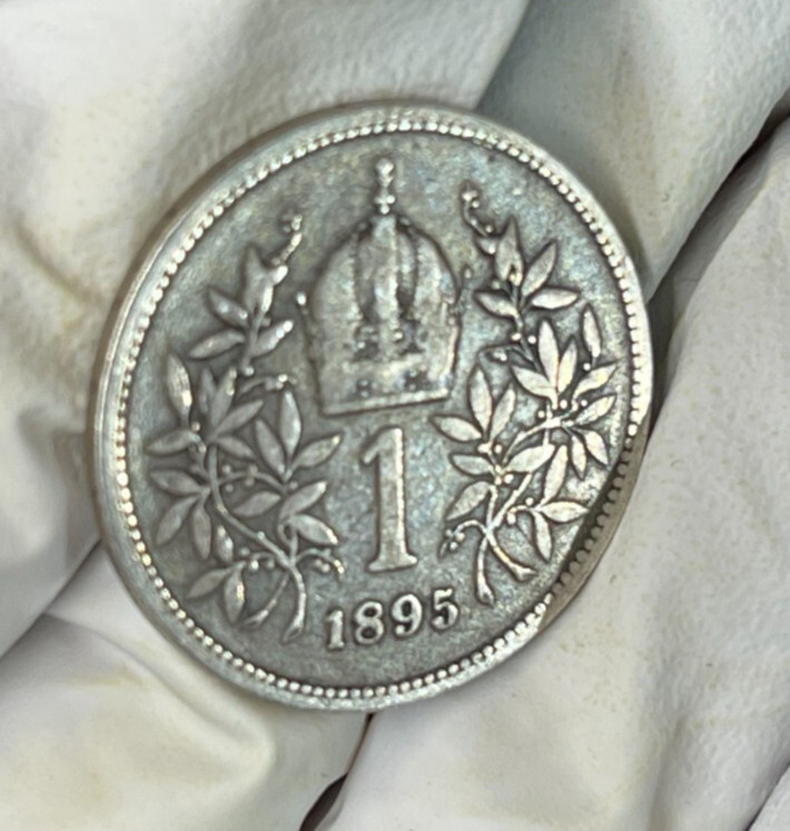 1895 Austria One Corona Silver Coin