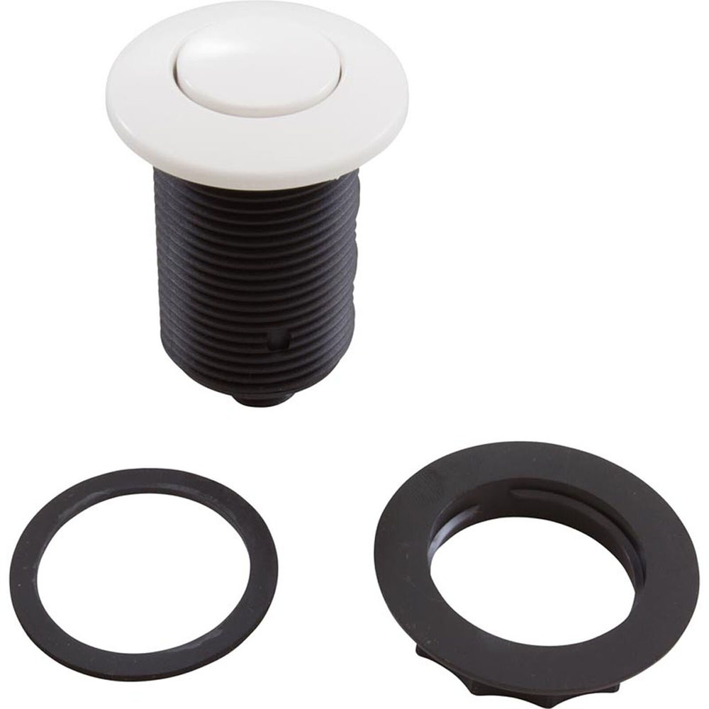 Air Button, Tecmark, Low Profile, 1-1/4 Hole Size, White