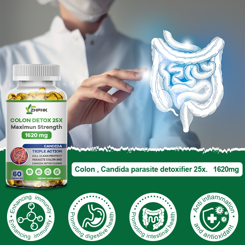 Remove Parasite ANTI PARASITE & CANDIDA DETOX Body Cleanse ULTRA FLASH COLON 60