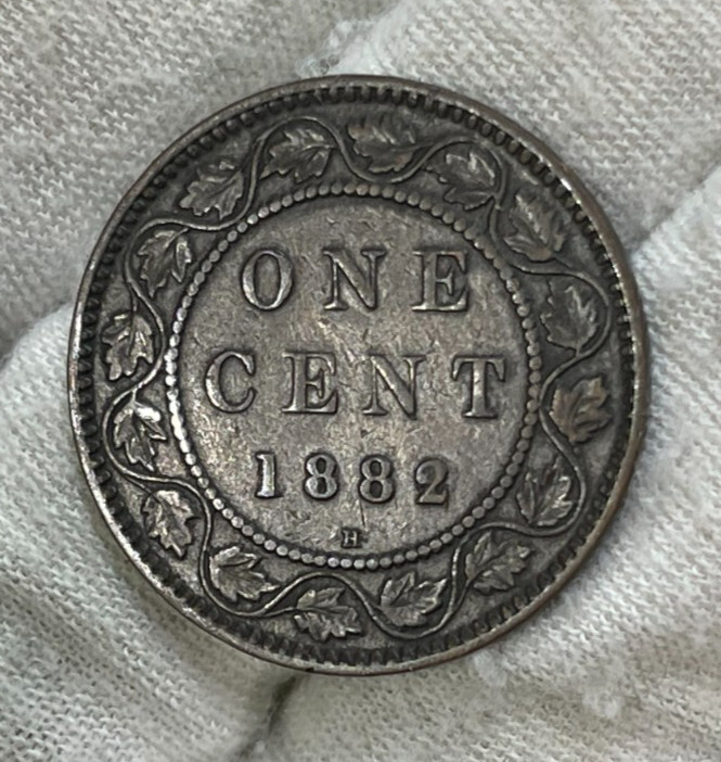 1882 H Canada One Cent Coin