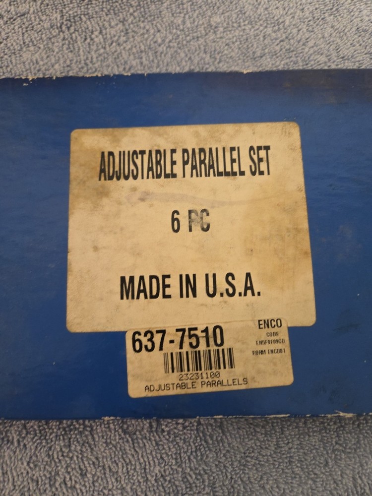 ENCO 6 Piece Adjustable Parallel Set Model 637-7510