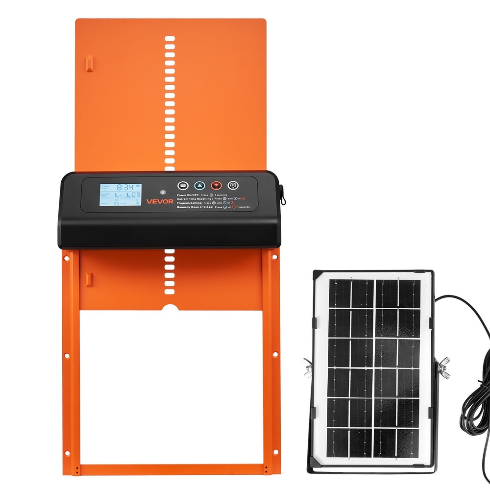 VEVOR DC & Battery Powered Automatic Chicken Coop Door Opener Light Sensor Timer