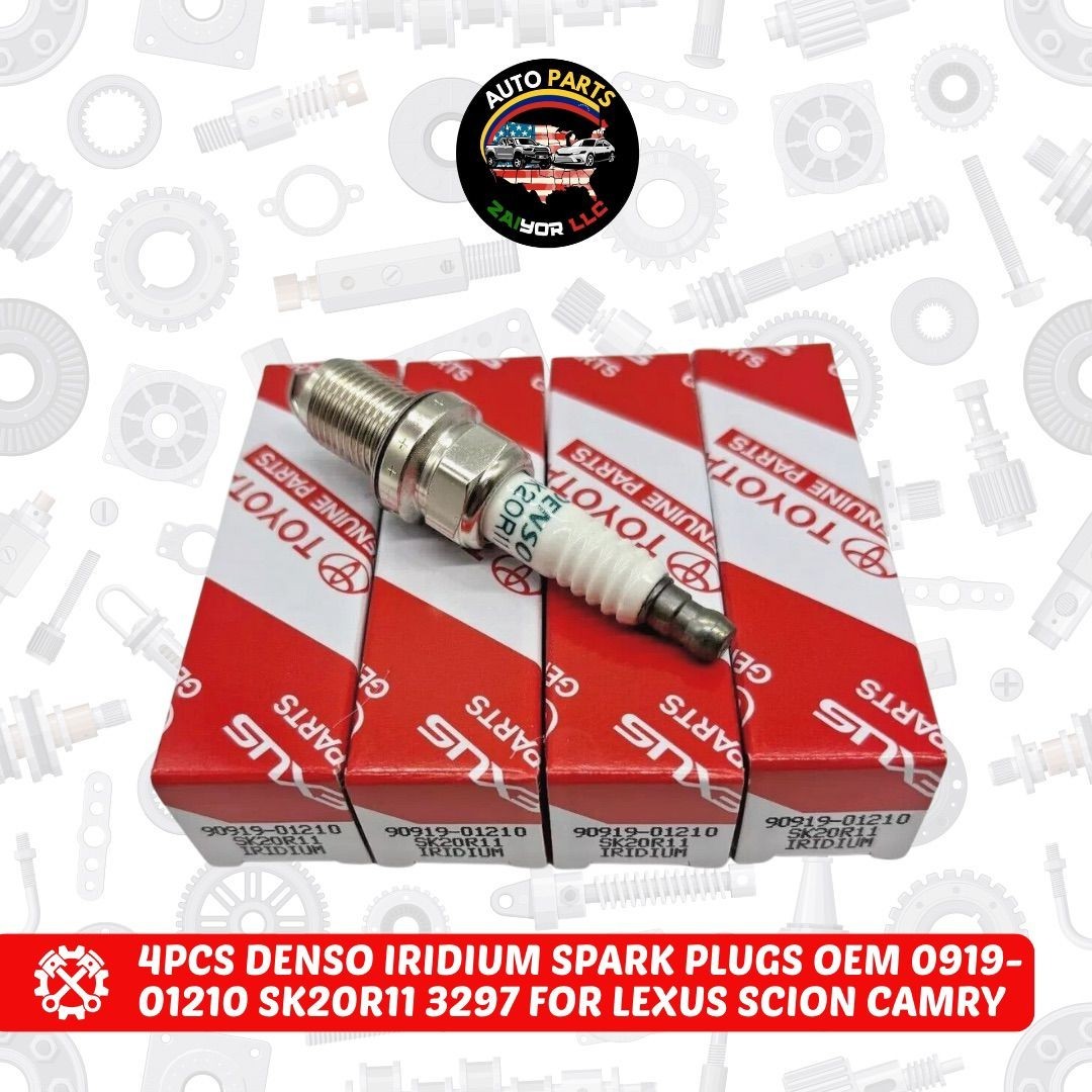 4 Pcs Spark Plugs Fit For 90919-01210 DENSO SK20R11 3297 Iridium Camry/Rav4