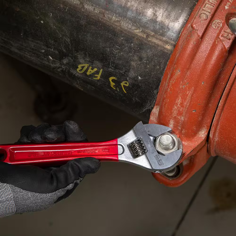 1-1/8 In. Extra Capacity Adjustable Wrench with Plastic Dipped Handle