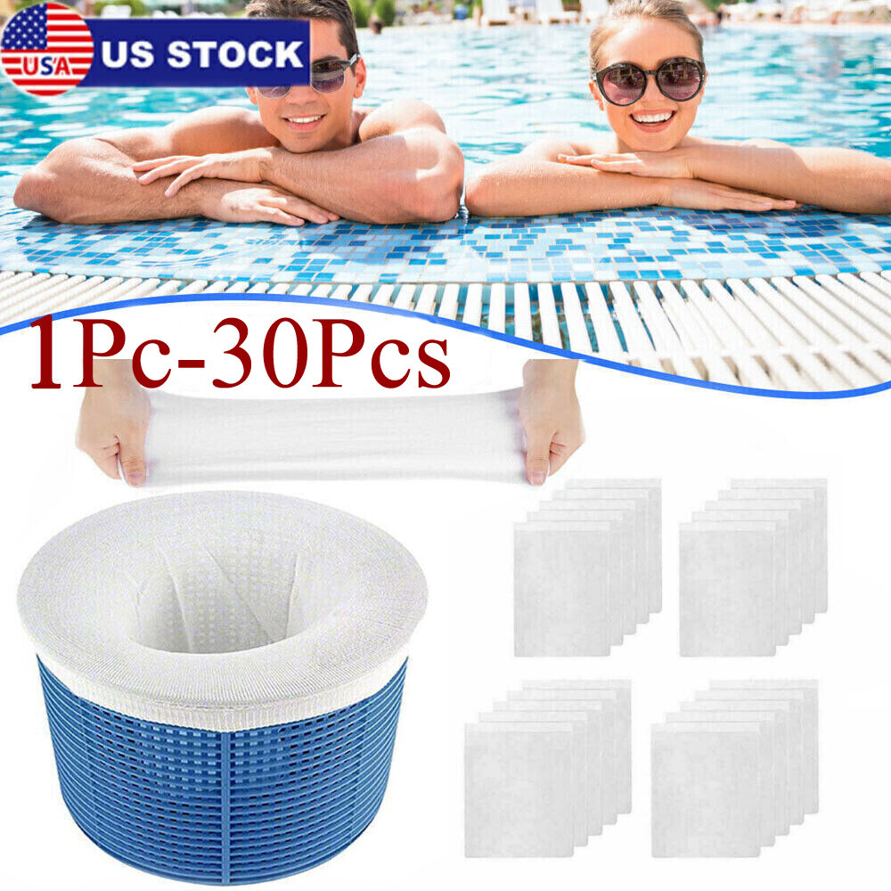 1-30 Packs Pool Skimmer Socks Filter Replacement Savers for Basket Swimming Pool