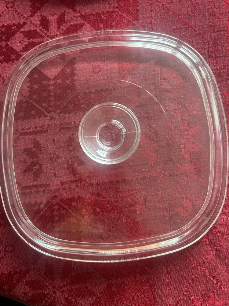 Vintage 8.5-9” A-9-C Clear Pyrex CorningWare Square Glass Replacement Lid