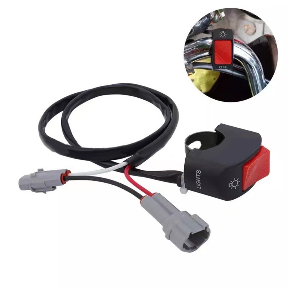 Handlebar Switch Handlebar On/Off 1 Set Accessories Black Headlight Switch