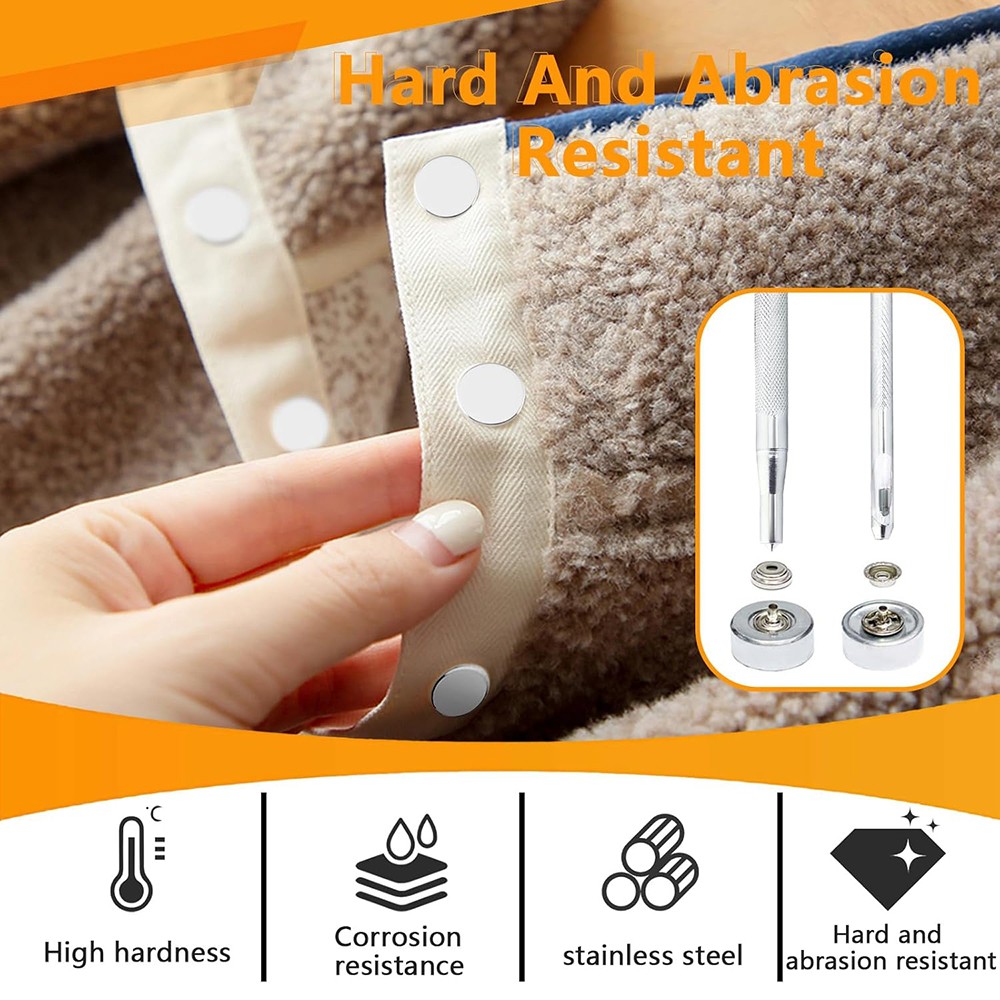 480X Snap Fastener Stainless Steel Boat Canvas Screw Press Stud Cover Button Kit