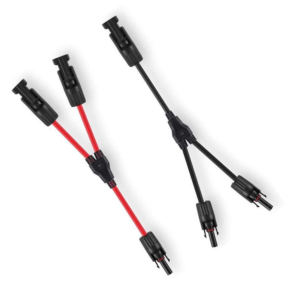 Y Branch Solar Panel Connector Cable 30A 1 to2 Parallel Adapter Waterproof