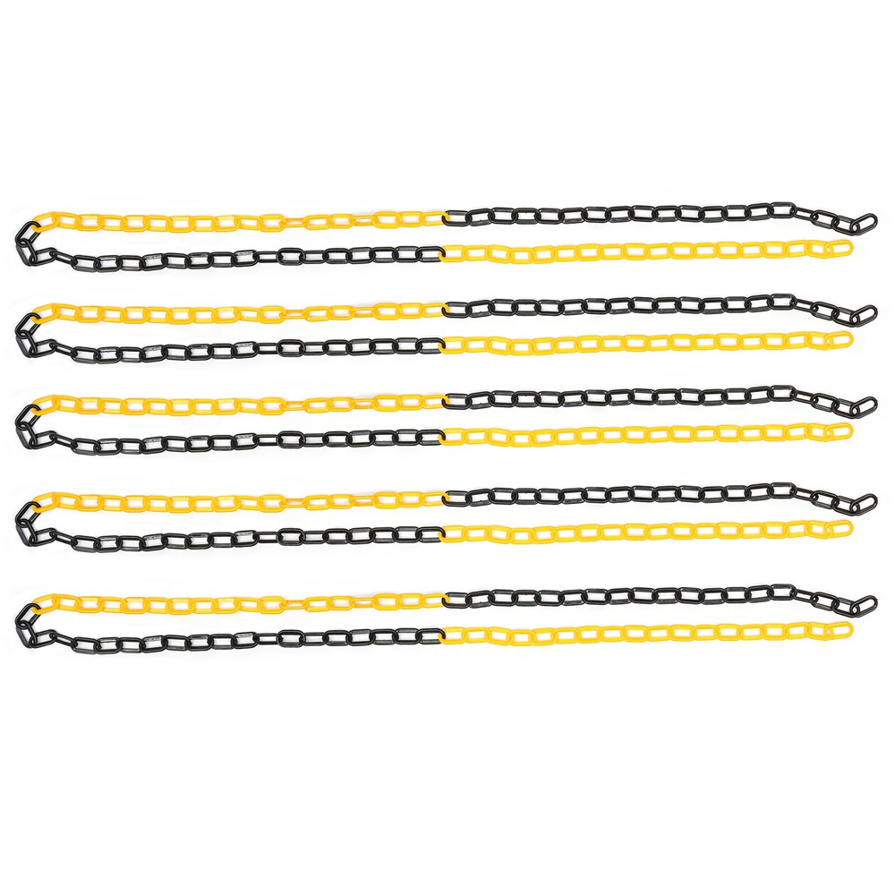 Portable 6pcs Parking Pole 33.5" Adjustable Delineator Post With Chains US ship