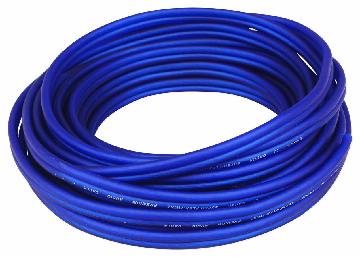 Rockville 50 Farad Hybrid LED Car Capacitor w/Dual Meters+0 Gauge Amp Wire Kit