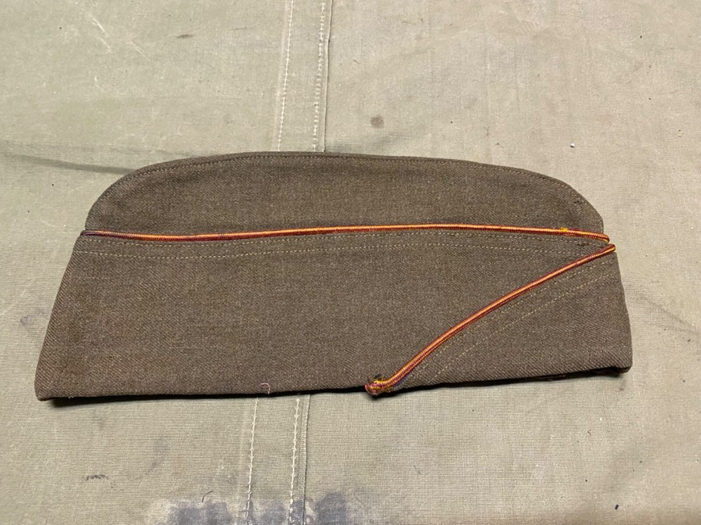 ORIGINAL WWII US ARMY ORDNANCE CORP WOOL OVERSEAS CAP-MEDIUM