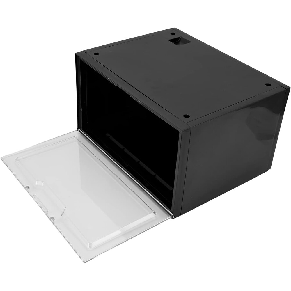 LED Shoe Storage Box Collection Crate Stackable Sneakers Organizer-Voice Control