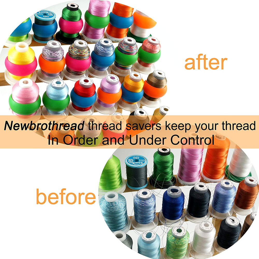 100Pcs Thread Spool Savers / Spool Huggers - Prevent Thread Tails from Unwinding