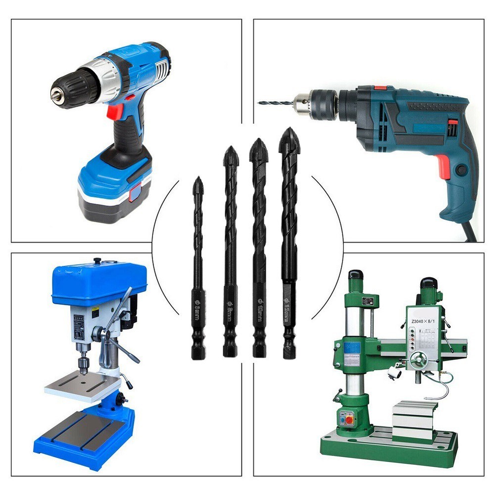 Efficient Punching Triangle Drill Bit for Glass Ceramic Vitrified Brick Wall