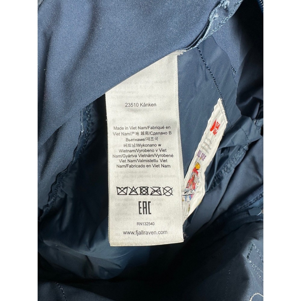 Fjallraven Kanken Classic Backpack Blue Patterned Straps 23510 Daypack Bag
