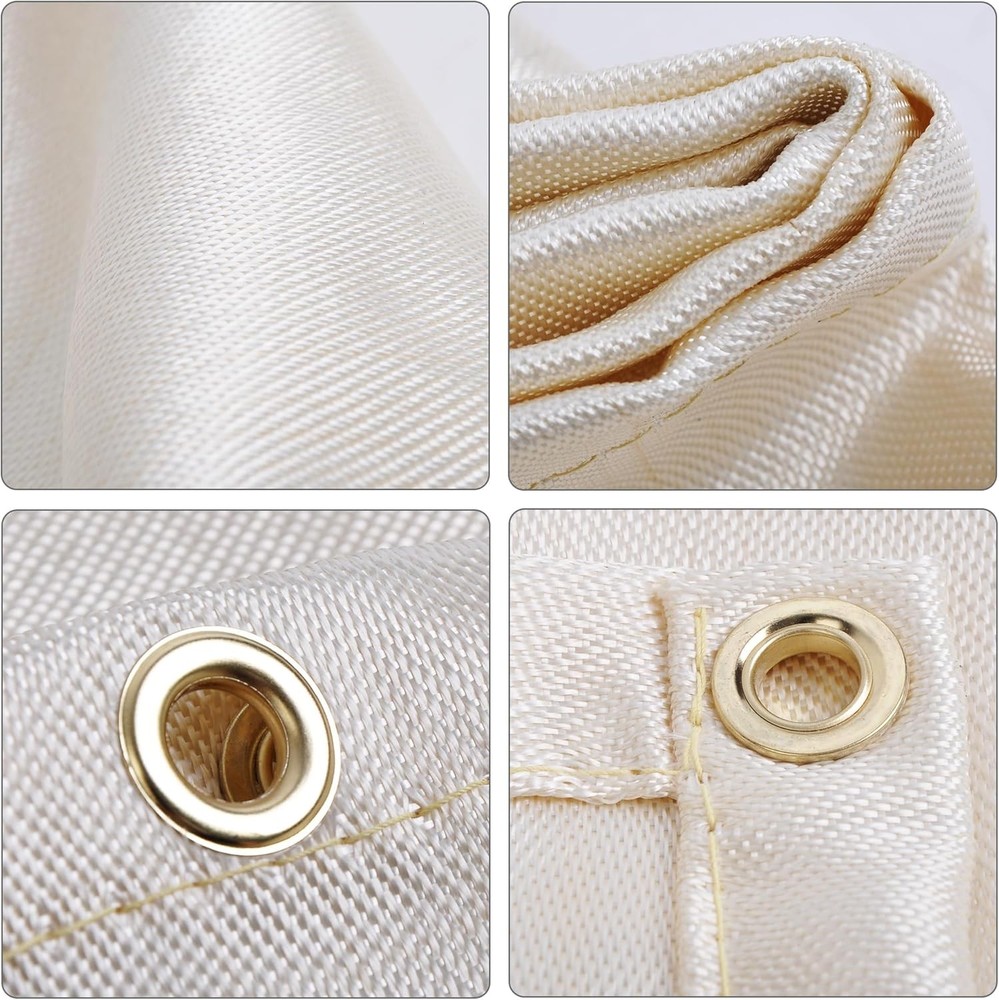 Welding Blanket Fire Retardant Safety Shield Grommets