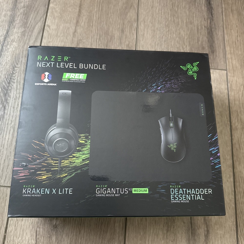Razer Next Level Gaming Bundle - Wired Headset, Mouse & Medium Mouse Mat - NEW!!