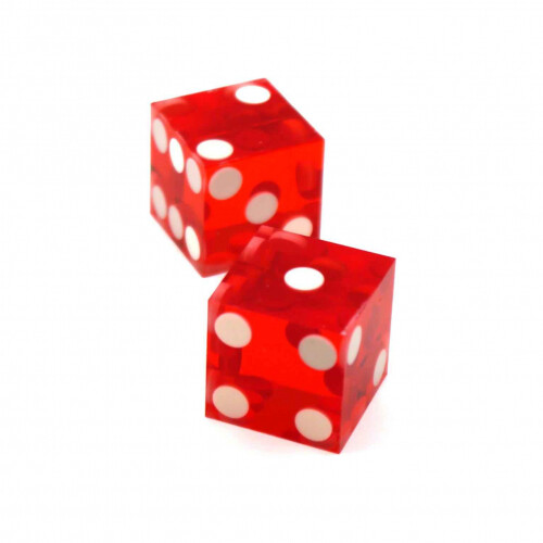D6 Clear Dice Set - Casino Cube (Red)