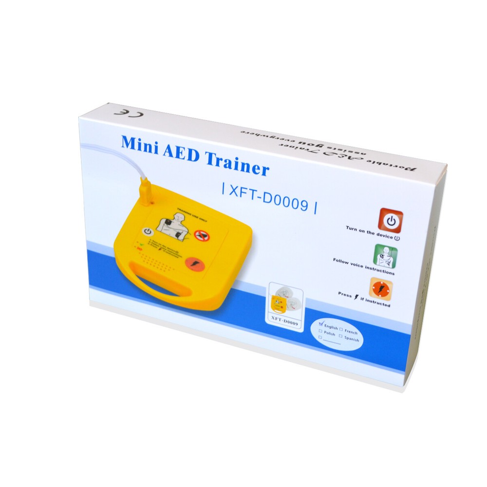 1pc AED Trainer Mini Automatic External Defibrillator First Aid Kit In Spanish