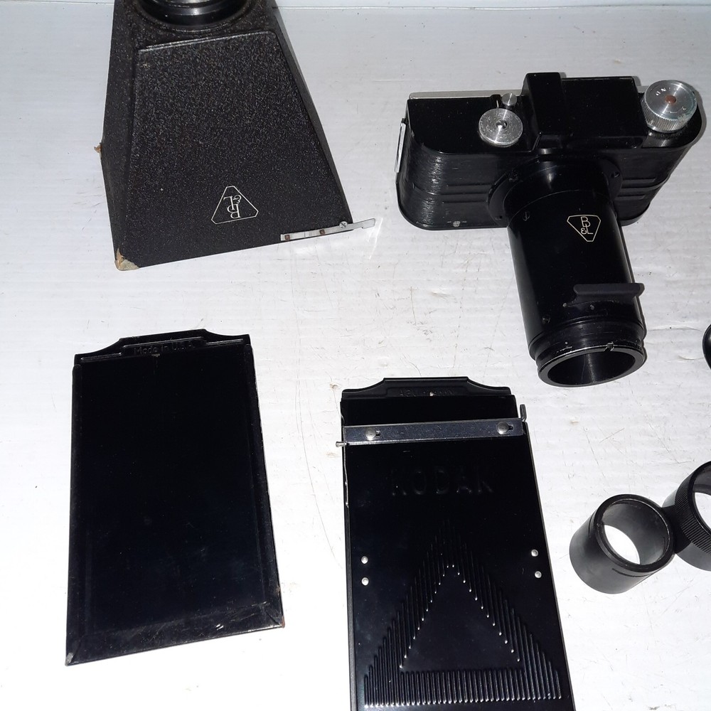 Vintage Antique Bausch & Lomb Microscope Camera Set in Case