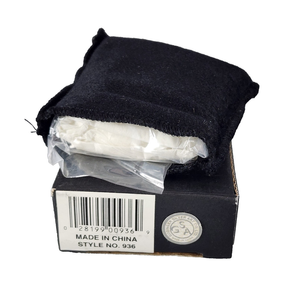 Godinger Silver Art Co Silverplate Kidney Shaped Compact Mirror 2" x 1.5"