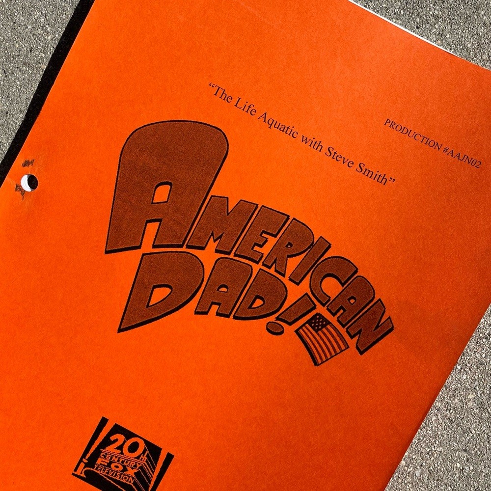 American Dad 2014 Production Used Table Draft Script James Hetfield Episode!