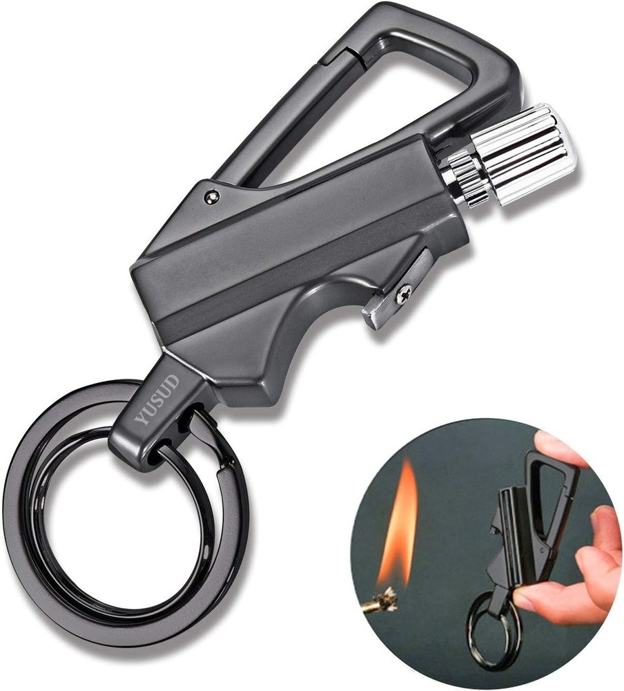 Permanent Match, Flint Fire Starter Never Ending Match Keychain Lighter with ...
