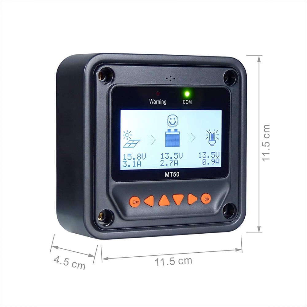 EPEVER MT50 Remote Meter LCD Use For Solar Charger Controller Tracer Regulator