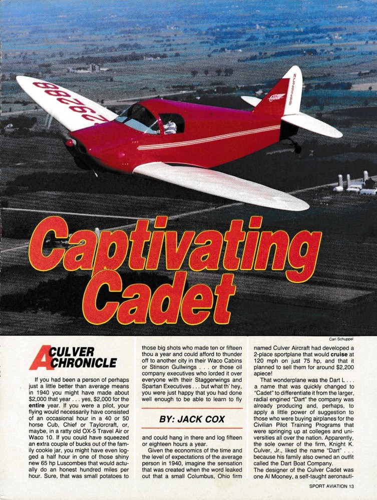 Culver Aircraft Report 7/17/2024s