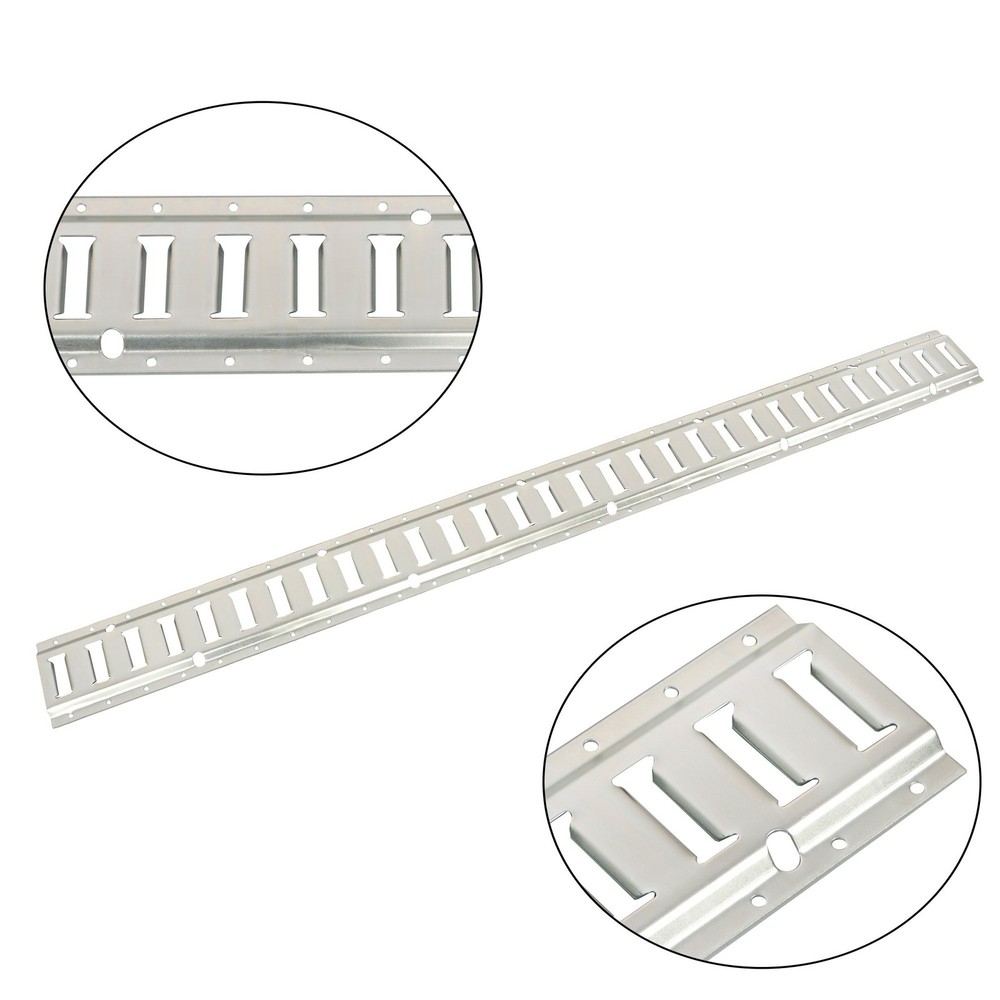 Durable Carbon Steel 4pc E Track Tie Down Rail Kit Replacement Silver Galvanized