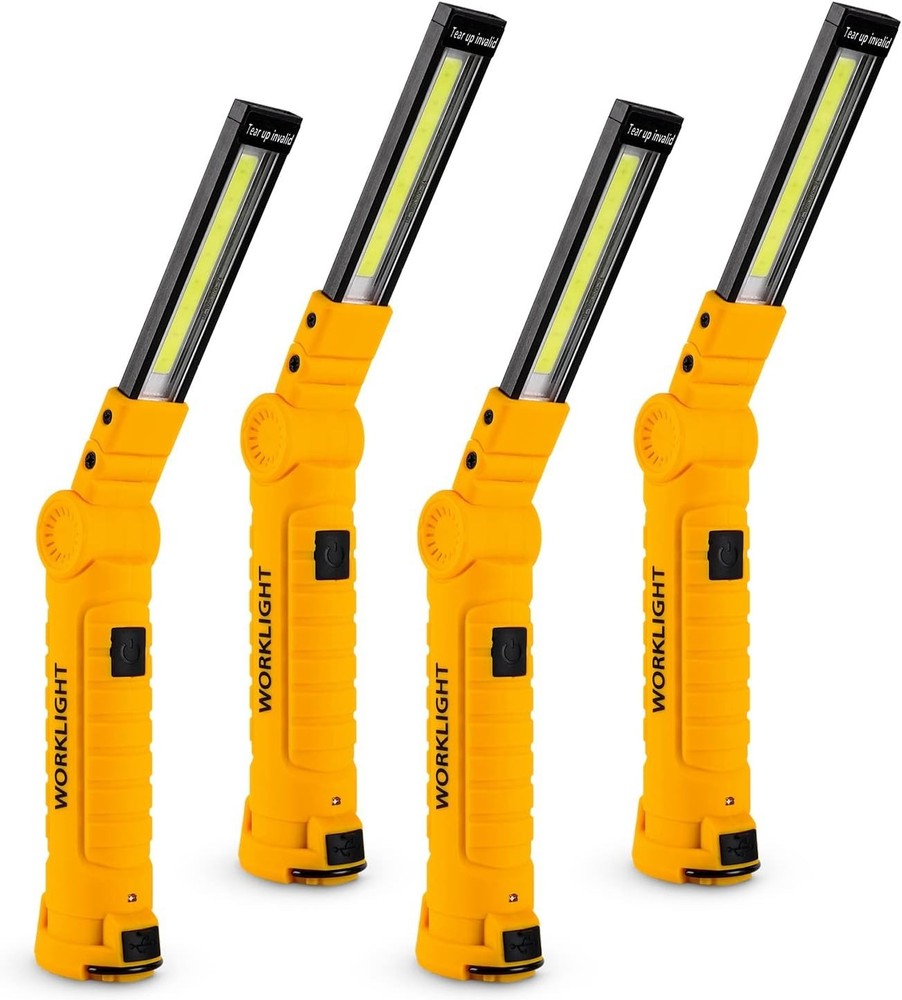 Durable Rechargeable Work Lights with Magnetic Base - 5 Modes for All Needs
