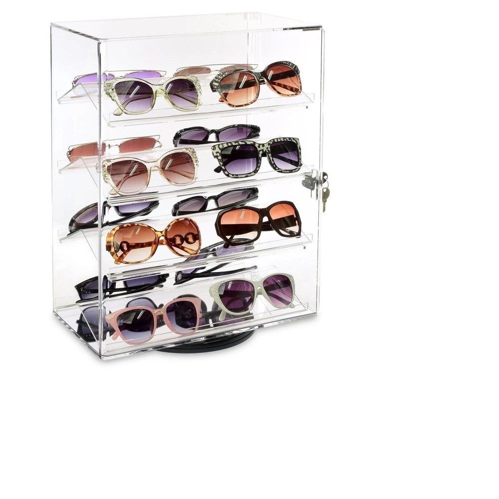 4 Removable slanted shelf acrylic case