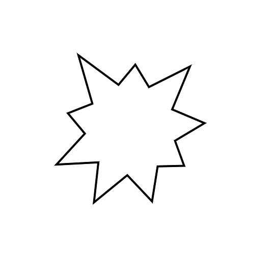 Kaboom Star Clay Cutter Shape Set~Polymer Crafting Tool~Semi Stackable Outline