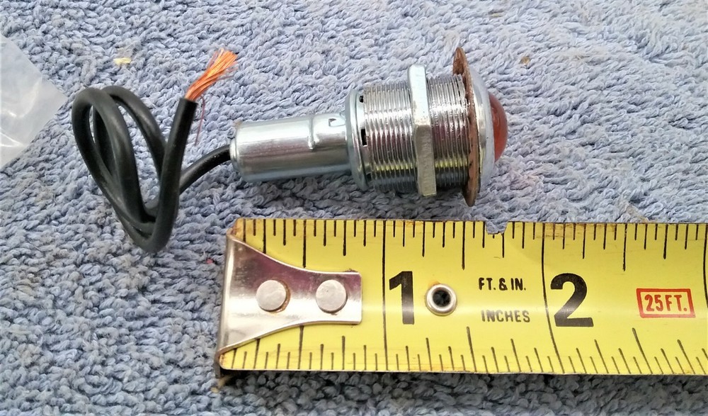 2 NOS 12 volt Amber LED Indicator Lights