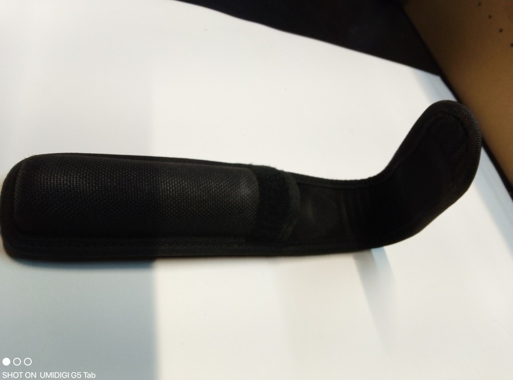 BIANCHI BLACK FLASHLIGHT HOLDER WITH BELT LOOP.