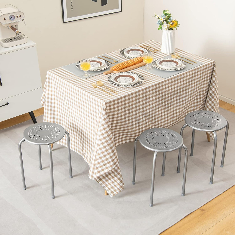 Multipurpose Stool Chairs, Small Stool Sets, Metal Stool with Dome, Stackable Ba